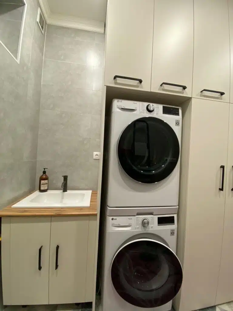 Корпусная мебель собери сам в Астане 4 ★ WoodDecor Мебель в постирочную под стиральную и сушильную машину собери сам, Астана