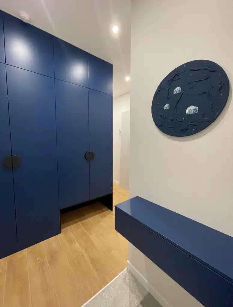 Шкафы собери сам в Астане 6 ★ WoodDecor Синий распашной шкаф в прихожую собери сам, Астана